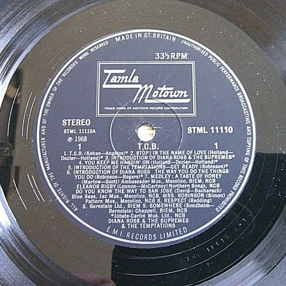 Vinyl Record Diana Ross & Supremes Temptations 1968 Original Tamla Motown NBC-TV - Picture 6 of 16